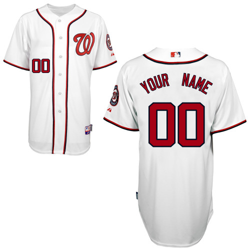 Customized Washington Nationals MLB Jersey-Men's Authentic Home White Cool Base Baseball Jersey